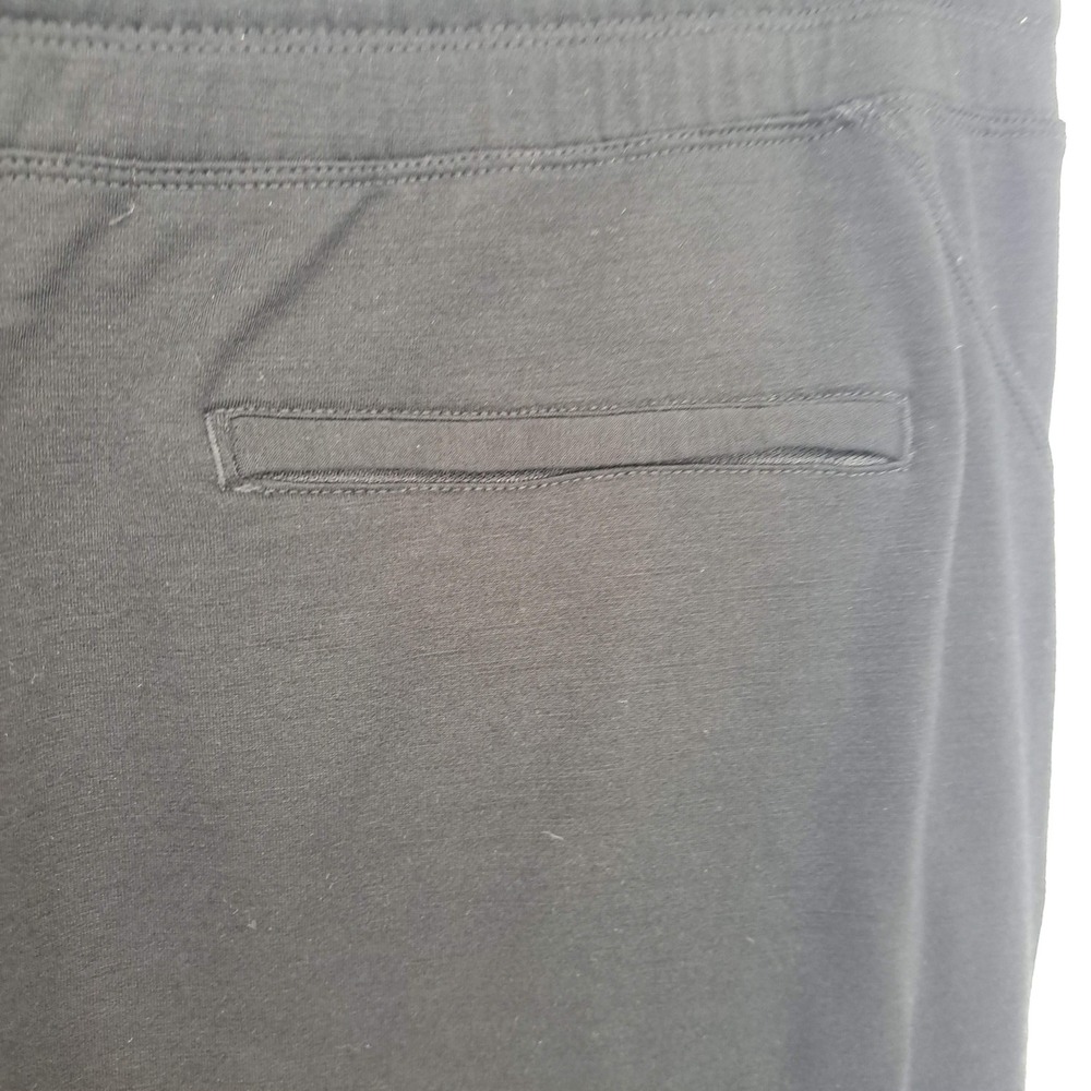 Ibex Merino Wool Joggers Black Tapered Sweatpants Women XL Drawstring Pocket - Picture 4 of 7
